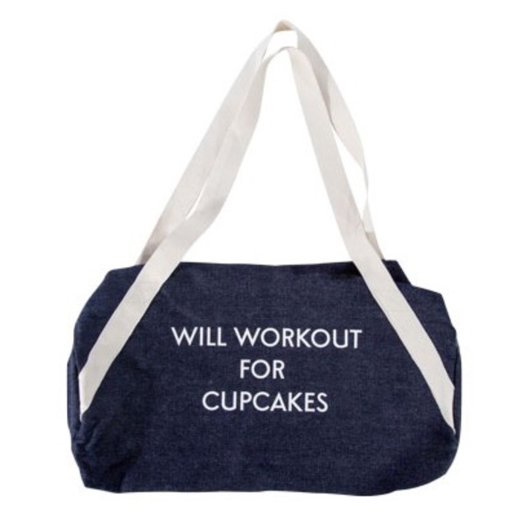 Gym Bag - WILL WORKOUT FOR CUPCAKES - Picture 1 of 6